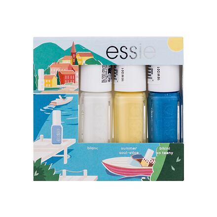 Essie Summer Mini Trio Under The Sun odstín bílá dárková sada lak na nehty 5 ml 1 Blanc + lak na nehty 5 ml 648 Summer Soul Stice + lak na nehty 5 ml 219 Bikini So Teeny