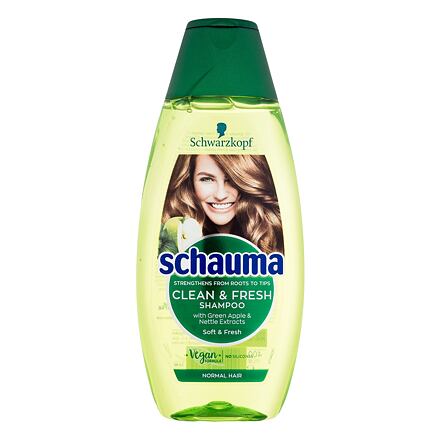 Schwarzkopf Schauma Clean & Fresh Shampoo dámský šampon s výtažkem z jablka a kopřivy pro normální vlasy 400 ml pro ženy