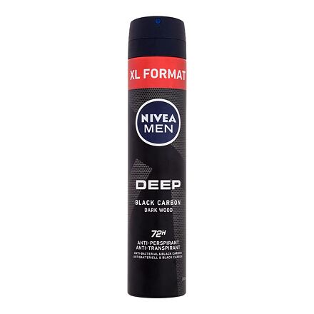 Nivea Men Deep Black Carbon 48H pánský antiperspirant deodorant ve spreji 200 ml pro muže