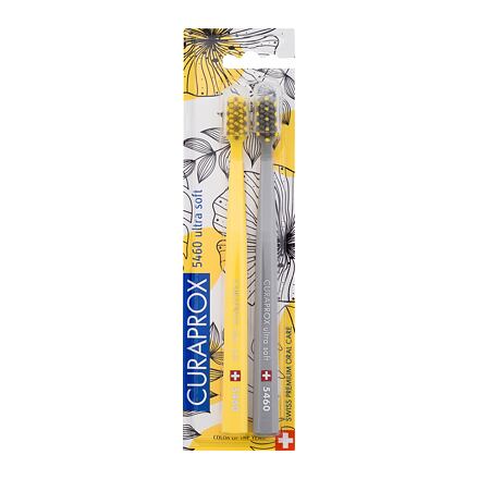 Curaprox 5460 Ultra Soft Duo Yellow/Grey Edition ulta jemné zubní kartáčky 2 ks