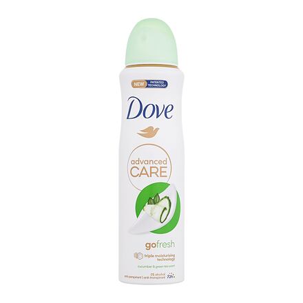 Dove Advanced Care Go Fresh Cucumber & Green Tea 72h dámský antiperspirant s osvěžující vůní okurky a zeleného čaje 150 ml pro ženy