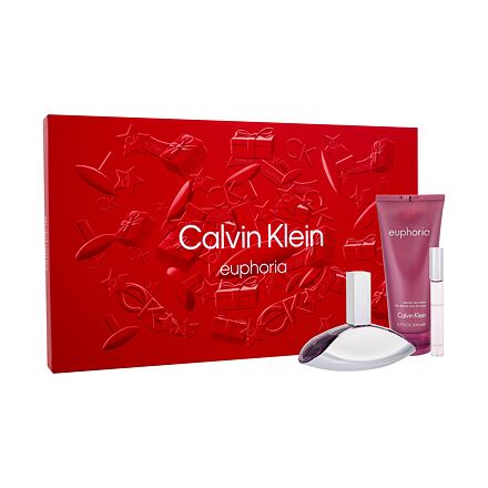 Calvin Klein Euphoria dámská dárková sada parfémovaná voda 100 ml + parfémovaná voda 10 ml + tělové mléko 200 ml pro ženy