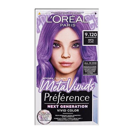 L'Oréal Paris Préférence Meta Vivids dámská semipermanentní barva na vlasy 75 ml odstín fialová pro ženy