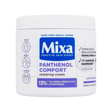 Mixa Panthenol Comfort Restoring Cream unisex obnovující tělový krém pro pokožku se sklonem k atopii 400 ml unisex