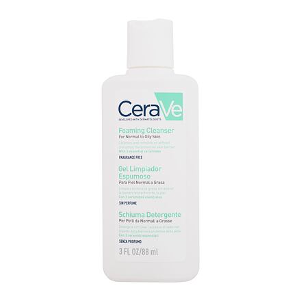 CeraVe Facial Cleansers Foaming Cleanser dámský čisticí pěnivý gel pro normální a mastnou pleť 88 ml pro ženy