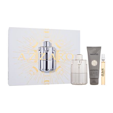 Azzaro Wanted pánská dárková sada parfémovaná voda 100 ml + parfémovaná voda 10 ml + sprchový gel 75 ml pro muže