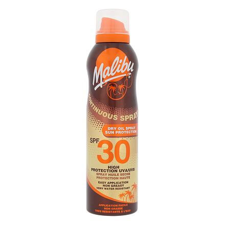 Malibu Continuous Spray Dry Oil SPF30 dámský voděodolný suchý olej na opalování 175 ml