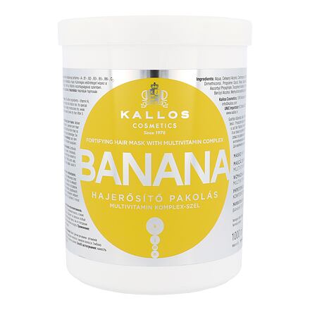 Kallos Cosmetics Banana dámská posilující maska pro suché a poškozené vlasy 1000 ml pro ženy