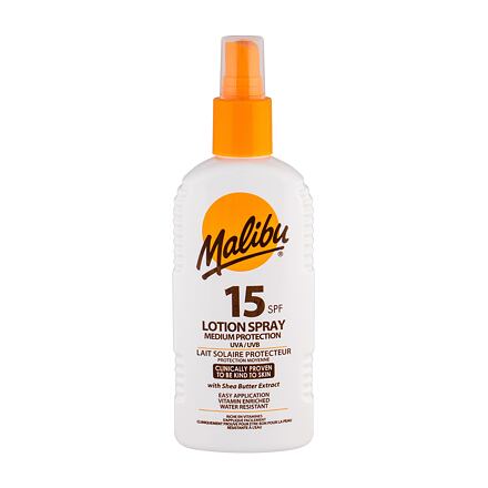 Malibu Lotion Spray SPF15 unisex voděodolný sprej na opalování 200 ml