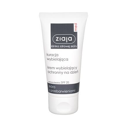 Ziaja Med Whitening Protective Day Cream SPF20 dámský zesvětlující pleťový krém s uv filtrem 50 ml pro ženy
