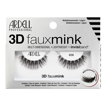 Ardell 3D Faux Mink 858 dámské vícevrstvé umělé řasy odstín black