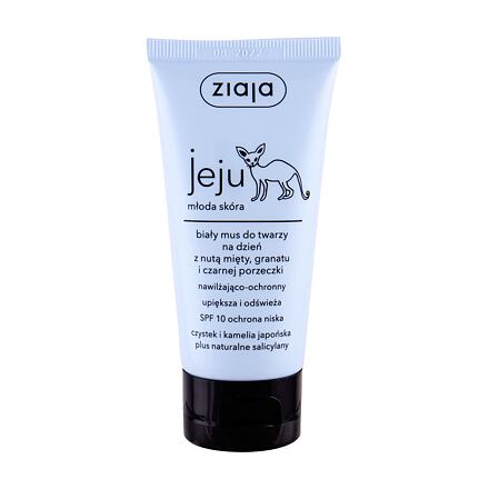 Ziaja Jeju White Face Mousse Moisturiser SPF10 dámský hydratační krémová pěna pro mladou pleť 50 ml pro ženy