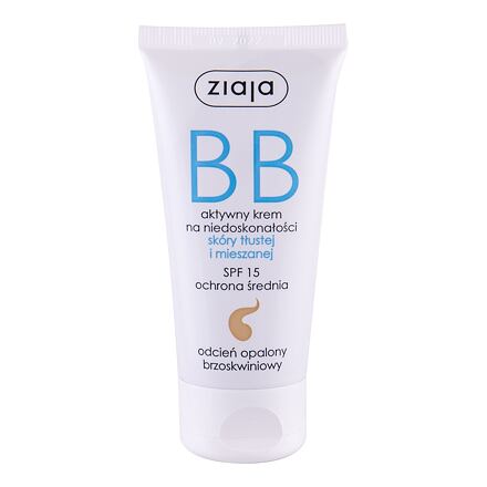 Ziaja BB Cream Oily and Mixed Skin SPF15 bb krém pro mastnou a smíšenou pleť 50 ml odstín Dark