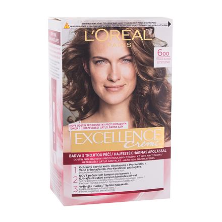 L'Oréal Paris Excellence Creme Triple Protection dámská barva na vlasy na všechny typy vlasů 48 ml odstín hnědá pro ženy