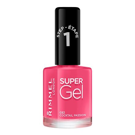 Rimmel London Super Gel STEP1 gelový lak na nehty 12 ml odstín růžová