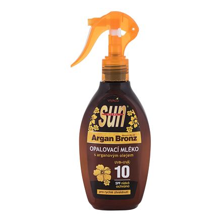 Vivaco Sun Argan Bronz Suntan Lotion SPF10 unisex opalovací mléko s arganovým olejem 200 ml