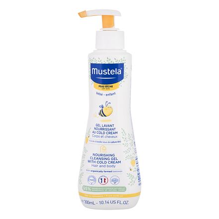 Mustela Bébé Nourishing Cleansing Gel with Cold Cream dětský vyživující a hydratační čisticí gel pro suchou dětskou pokožku od narození 300 ml pro děti