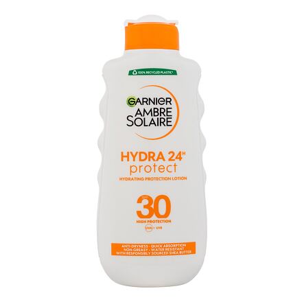 Garnier Ambre Solaire Hydra 24H Protect SPF30 unisex voděodolné opalovací mléko s hydratačním účinkem 200 ml