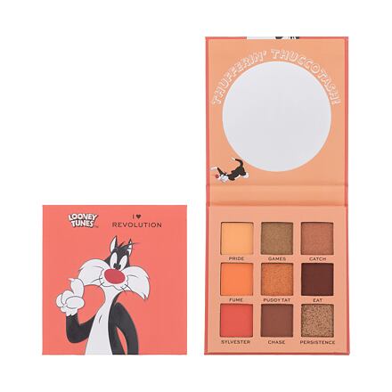I Heart Revolution Looney Tunes Eyeshadow Palette mini paletka očních stínů 9 g odstín oranžová