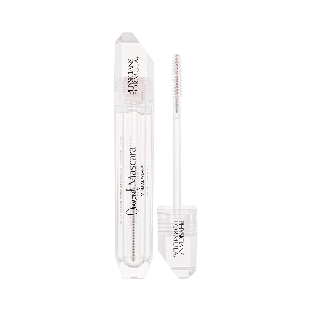 Physicians Formula Mineral Wear Diamond Mascara 5-In-1 dámská vyživující řasenka pro přirozený a uhlazený vzhled 9.5 ml odstín transparentní