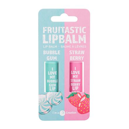 2K Fruitastic dámský sada: balzám na rty 4,2 g Bubble Gum + balzám na rty 4,2 g Strawberry