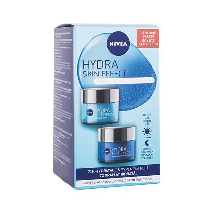Nivea Hydra Skin Effect Duo Pack dámský dárková sada denní pleťový gel Hydra Skin Effect 50 ml + noční pleťový gel Hydra Skin Effect 50 ml pro ženy