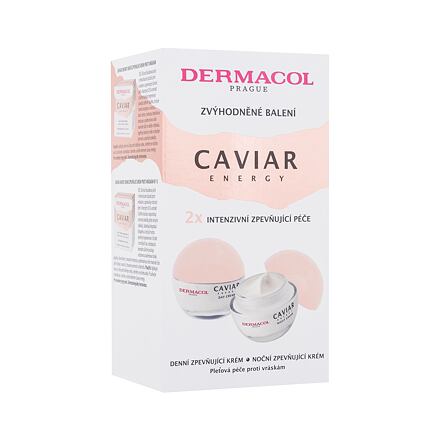 Dermacol Caviar Energy Duo Pack dámský dárková sada denní pleťový krém Caviar Energy Day Cream 50 ml + noční pleťový krém Caviar Energy Night Cream 50 ml pro ženy