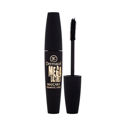 Dermacol Mega Lashes Dramatic Look dámská řasenka pro objem a prodloužení řas 13 ml odstín black