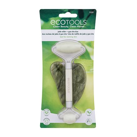 EcoTools Facial Roller Jade + Gua Sha Duo sada: masážní váleček na obličej 1 ks + masážní kámen 1 ks