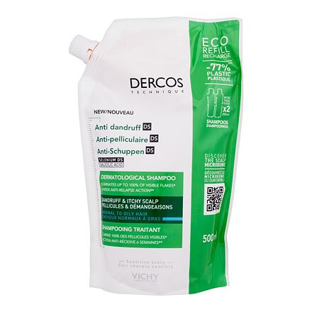 Vichy Dercos Anti-Dandruff Normal to Oily Hair dámský šampon proti lupům pro normální až mastné vlasy 500 ml pro ženy
