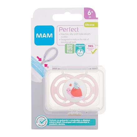 MAM Perfect Silicone Pacifier 6m+ Turtle silikonový dudlík šetrný k zubům