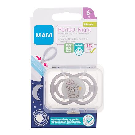 MAM Perfect Night Silicone Pacifier 6m+ Hares svíticí silikonový dudlík