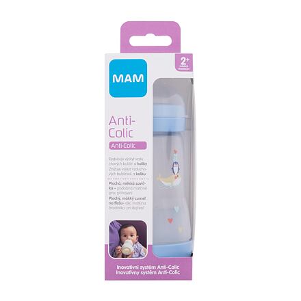 MAM Easy Start Anti-Colic 2m+ Blue kojenecká láhev pro novorozence na mateřské mléko a umělou výživu 260 ml