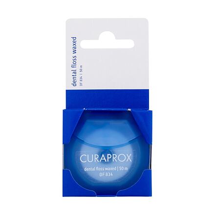 Curaprox DF 834 Dental Floss Waxed Mint voskovaná zubní nit s příchutí máty 50 m