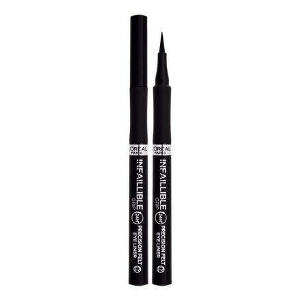 L'Oréal Paris Infaillible Grip 24H Precision Felt Eyeliner dámská voděodolná oční linka 1 ml odstín černá