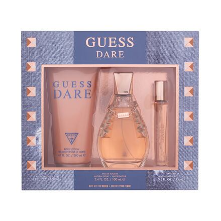 GUESS Dare dámská dárková sada toaletní voda 100 ml + toaletní voda 15 ml + tělové mléko 200 ml pro ženy