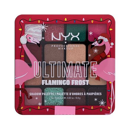 NYX Professional Makeup Fa La La L.A. Land Ultimate Flamingo Frost vánoční paletka očních stínů 12.8 g odstín paletka barev