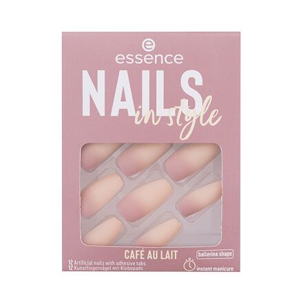 Essence Nails In Style umělé nehty se samolepícími polštářky 12 ks odstín 16 Café Au Lait pro ženy