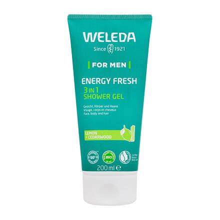 Weleda For Men Energy Fresh 3in1 pánský energizující sprchový gel na tělo, obličej a vlasy 200 ml pro muže