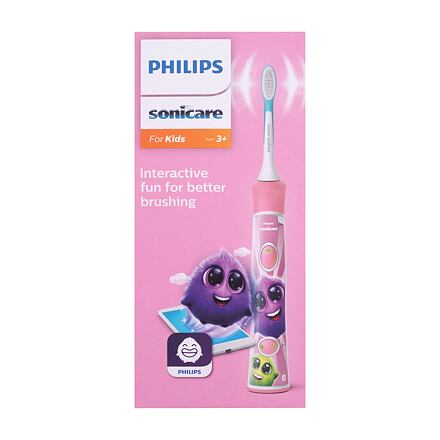 Philips Sonicare For Kids HX6352/42 Pink sonický elektrický zubní kartáček s bluetooth pro děti