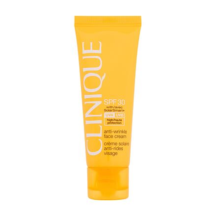 Clinique Sun Care Anti-Wrinkle Face Cream SPF30 dámský opalovací krém na obličej proti stárnutí pleti 50 ml pro ženy