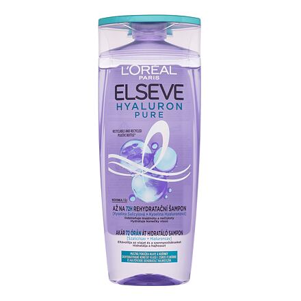L'Oréal Paris Elseve Hyaluron Pure dámský šampon pro vlasy s mastnými kořínky a suchými konečky 250 ml pro ženy