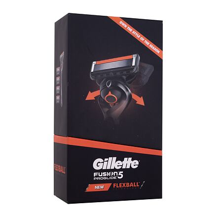 Gillette Fusion Proglide Flexball pánský dárková sada holicí strojek s jednou hlavicí 1 ks + náhradní hlavice 4 ks pro muže