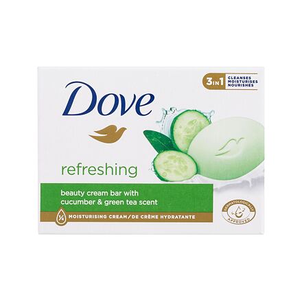 Dove Refreshing Beauty Cream Bar dámské hydratační a osvěžující tuhé mýdlo 90 g pro ženy