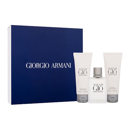Giorgio Armani Acqua di Giò Pour Homme pánská dárková sada toaletní voda 50 ml + balzám po holení 75 ml + sprchový gel 75 ml pro muže