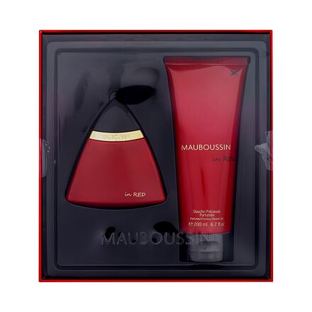 Mauboussin Mauboussin in Red dámská dárková sada parfémovaná voda 100 ml + sprchový gel 200 ml pro ženy