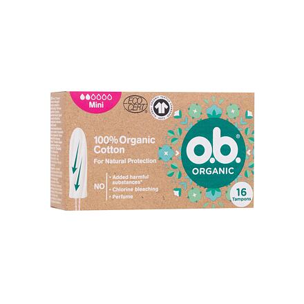 o.b. Organic Mini tampony ze 100% organické bavlny 16 ks pro ženy