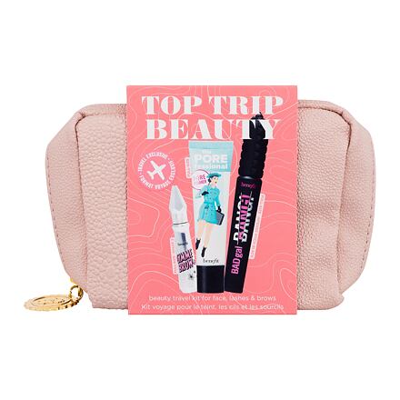 Benefit Top Trip Beauty dárková sada podkladová báze pod make-up The Porefessional Pore Primer 22 ml + gel na obočí Gimme Brow Brow Volumizing Fiber Gel 3 g 3 Neutral Light Brown + řasenka Bad Gal Bang! Volumizing Mascara 8,5 g Intense Pitch Black