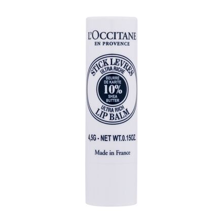 L'Occitane Shea Butter Ultra Rich Lip Balm Stick dámský hydratační balzám na rty 4.5 g