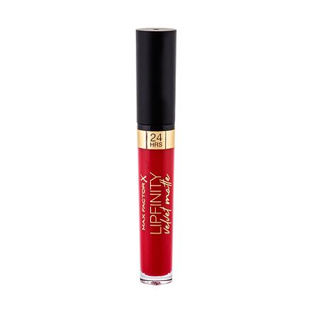 Max Factor Lipfinity Velvet Matte 24HRS dámská tekutá matná rtěnka 3.5 ml odstín červená